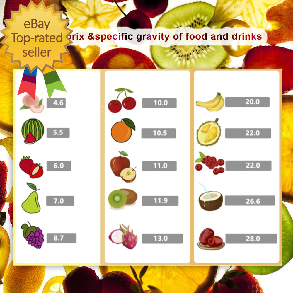 Brix Refractometer with ATC Dual Scale - Specific Gravity & Brix Hydrometer