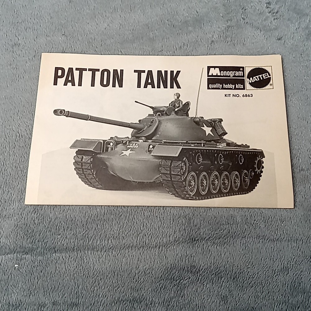 Patton Tank Replacement INSTRUCTIONS 1966 Monogram M48A2 Model Kit 6863