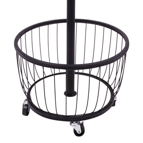 Clothes Rack Garment Stand Organizer Coat Rack Hat Stand Tree w/ 6 Hooks