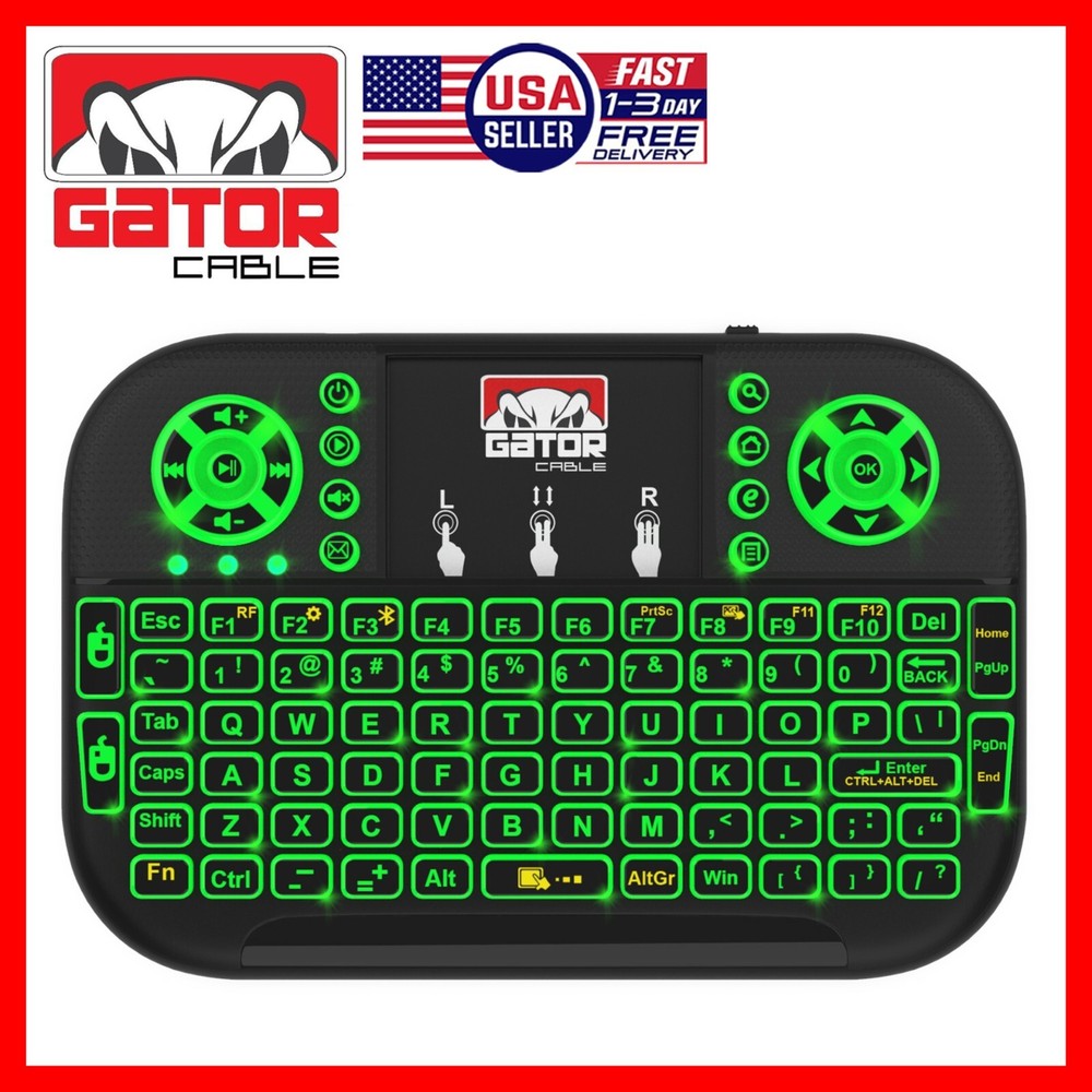 Mini Wireless Bluetooth Keyboard Remote Touchpad Smart-TV Android TV PC Backlit