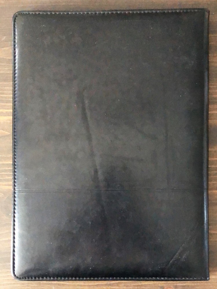 Vintage Kronos Black Notepad Portfolio Holder