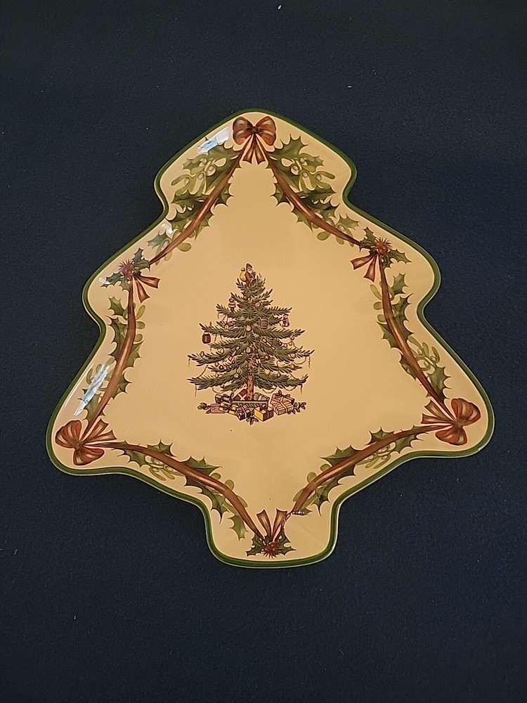 Spode Christmas Tree - Tree shaped plate 65th anniversary - EXCELLENT CONDITION