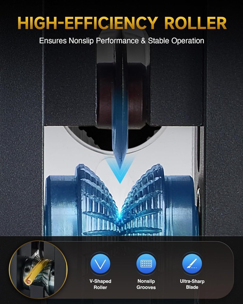 200W Automatic Wire Stripper Machine, Speed Adjustable Electric Wire Strippin...