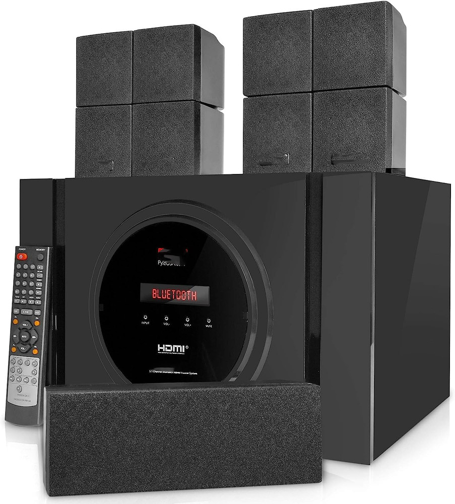 Home Theater System Bundle with Wireless Streaming via Built-In Bluetooth with H