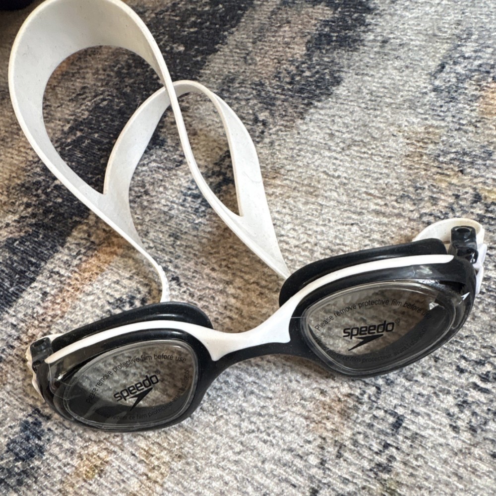 Speedo Black White Swimming Goggles
