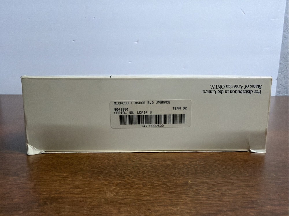 Vintage Microsoft MS-DOS 5.0 Upgrade 3.5" Software Operating System Disks