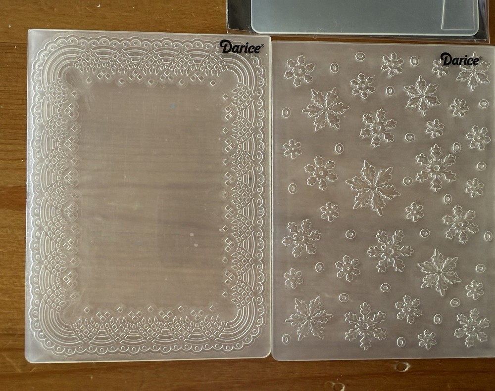 Darice Cricut Cuttlebug Embossing Essentials Folders Christmas Tree Snowflakes …