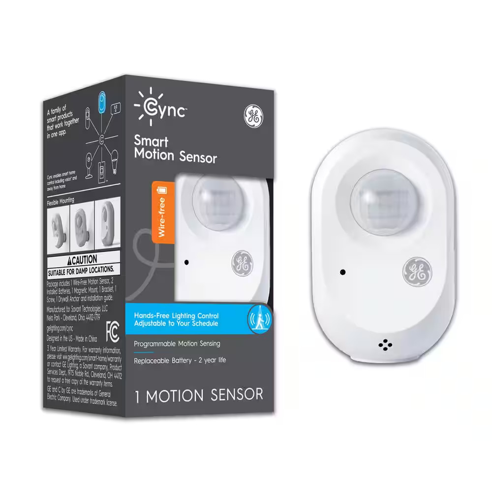 Wire-Free Specialty Programmable Motion Sensor White