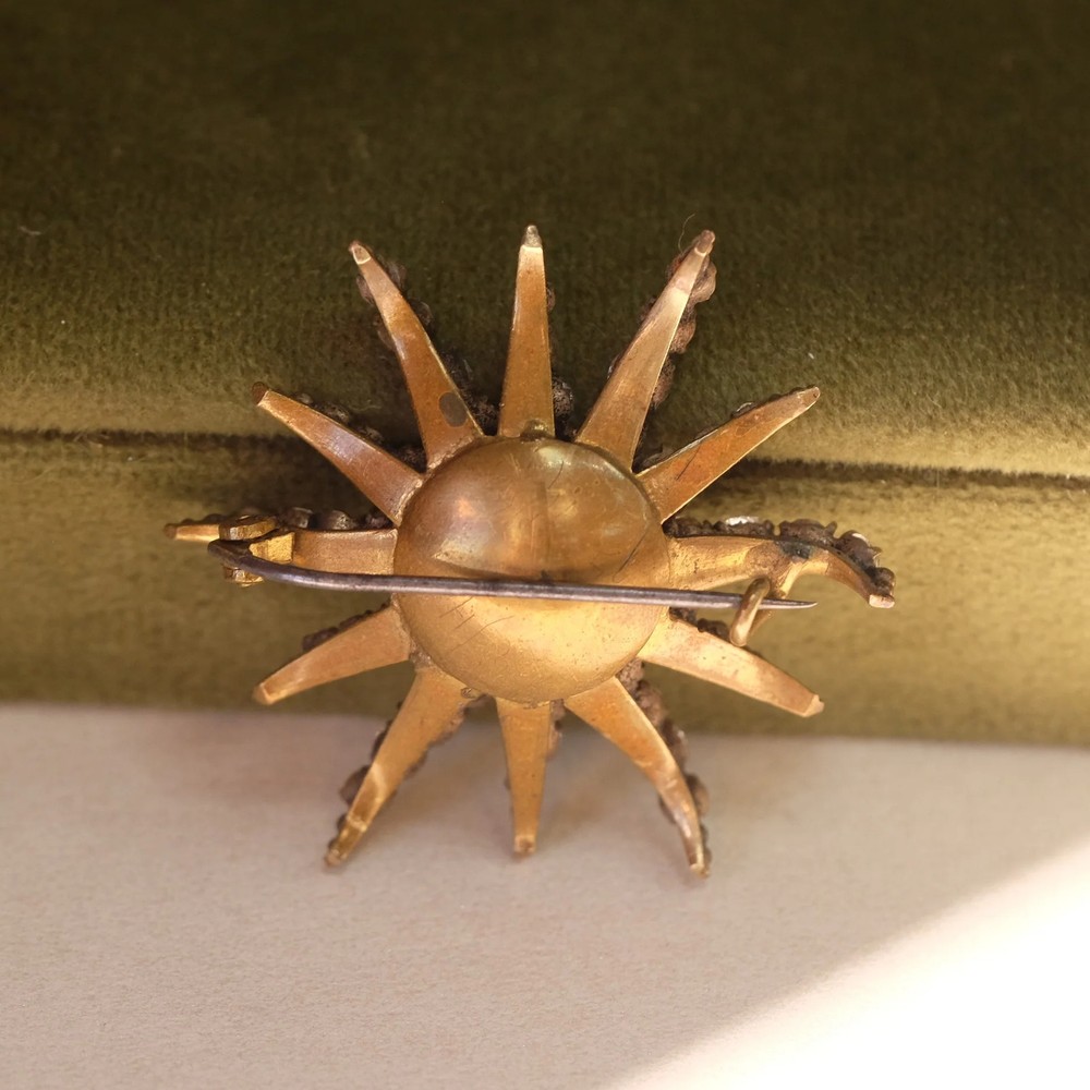 Victorian Gold filled Paste Star Brooch