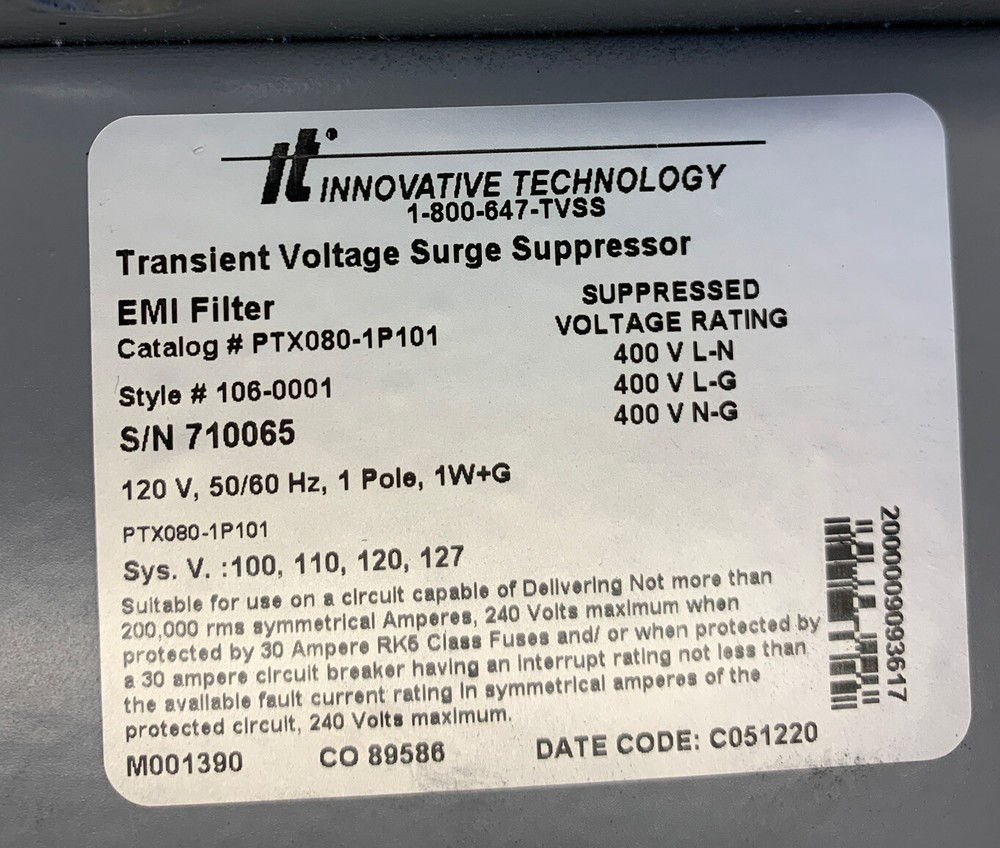 Wow! The IT Protector PTX080-1P101 Surge Suppressor