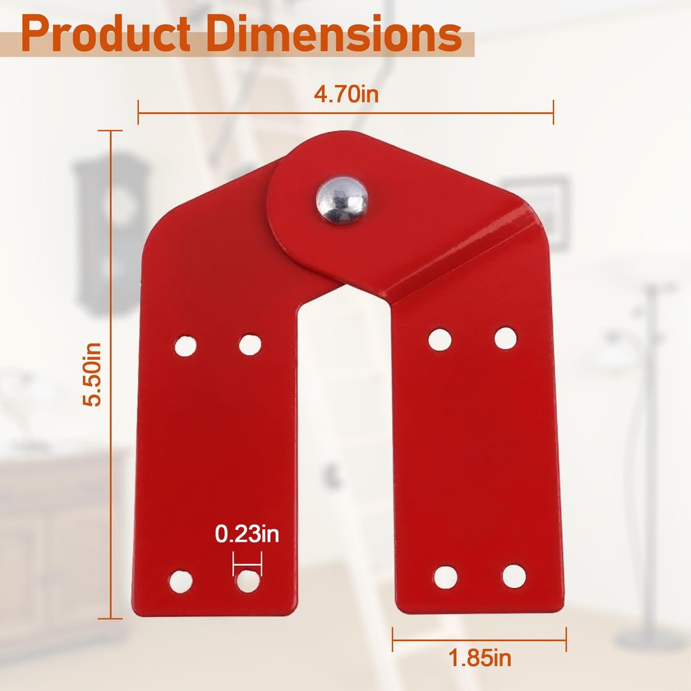 Attic Ladder Hinge for Ladder Pull Down System, Step Attic Folding Stairs Har...
