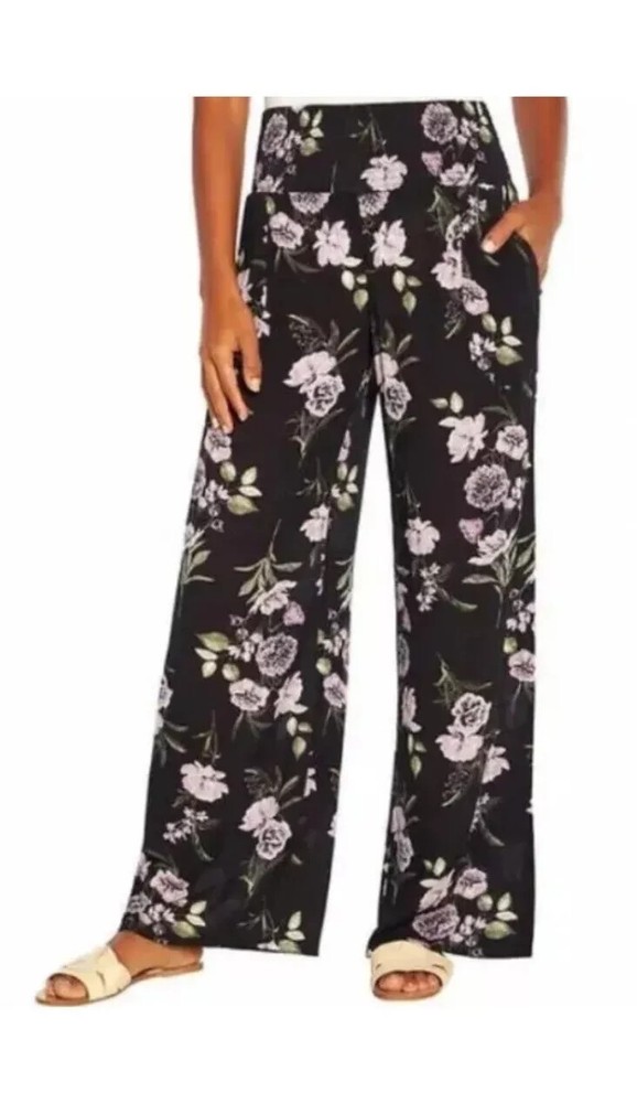 Three Dots Women's Elastic Pull On Pant with Pockets