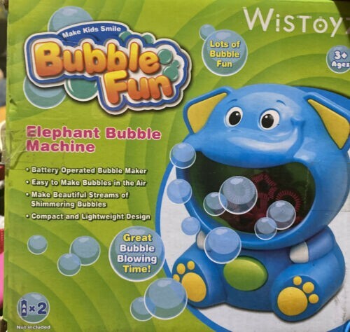 WisToyz Bubble Fun. Elephant Bubble Machine. Bubble Solution NOT included