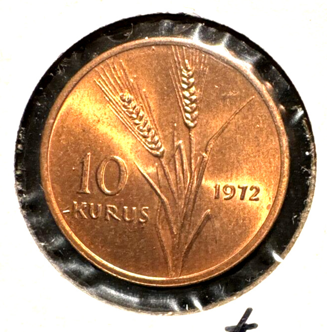 Turkey 1972 10 Kurus KM 898.1 Red BU