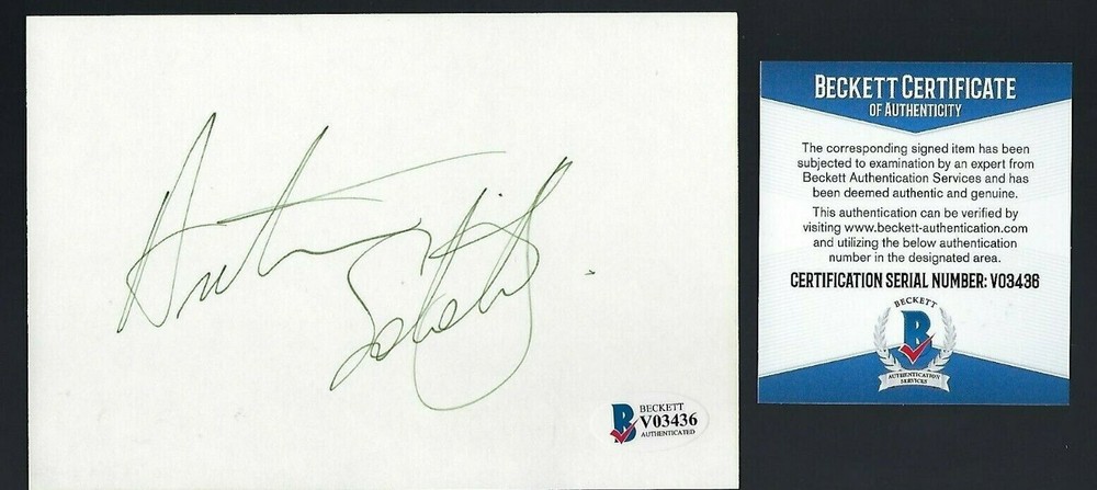 Antonio Sabàto Jr. signed 4x6 card BAS Authenticated Actor Model