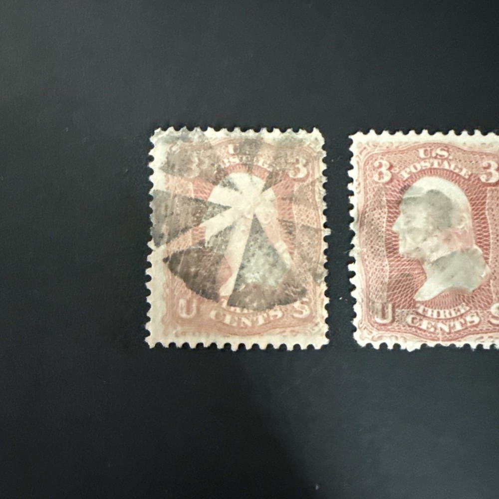 US Scott #64b And #65 X 2 Nicely Centered