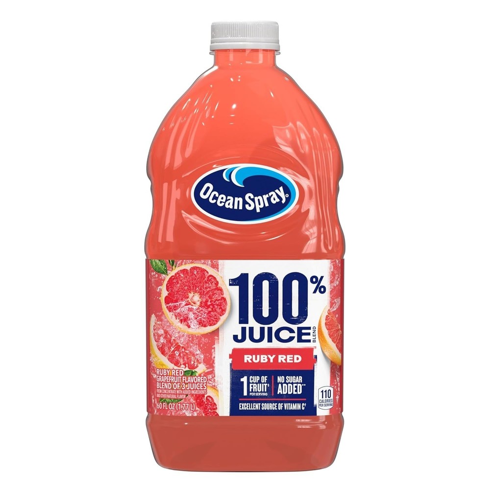 60 Fl Oz Ruby Red Grapefruit Juice - No Artificial Flavors, Just Pure Juice