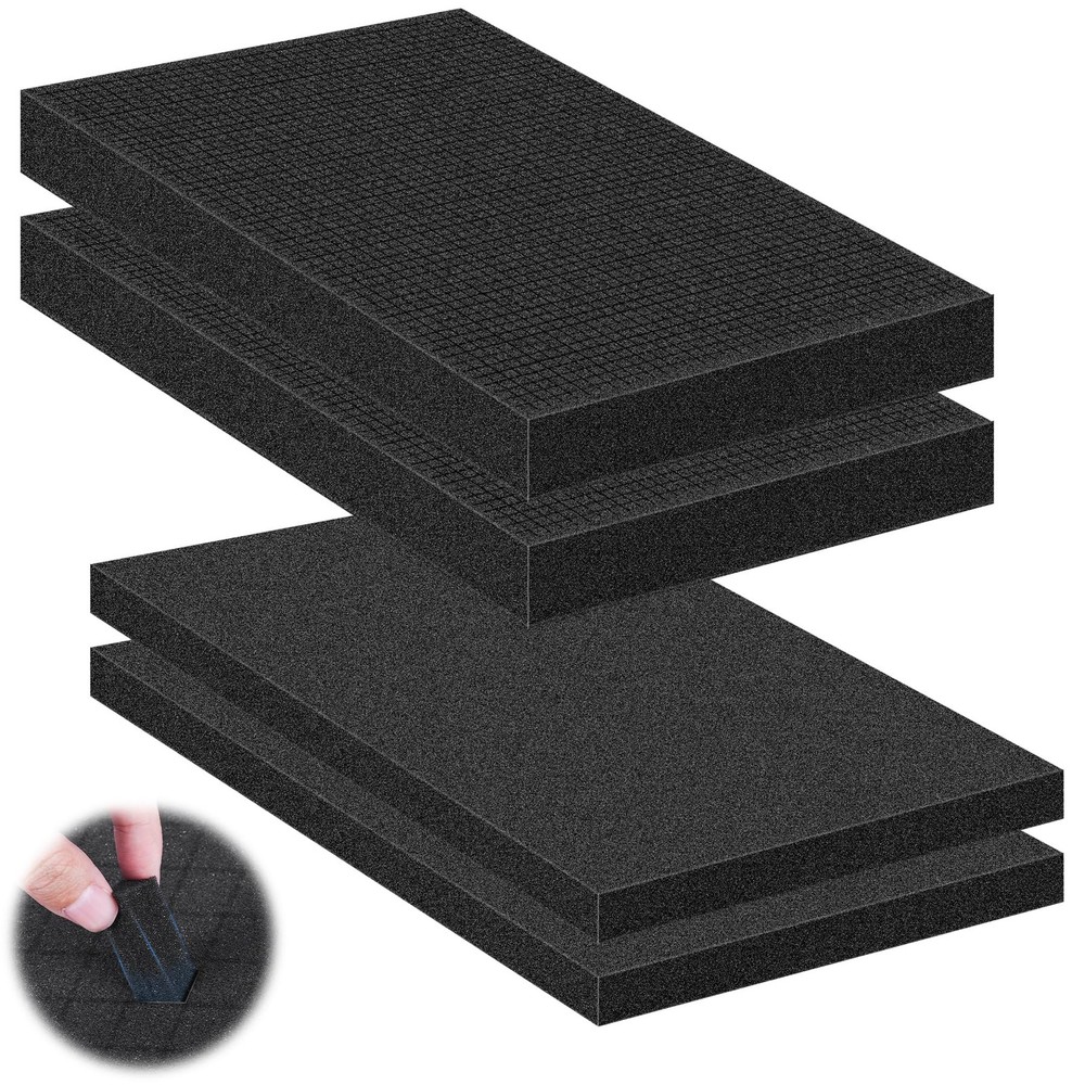 4 Pcs Pick and Pluck Foam Sheets 2 Size Polyurethane Pick Apart Foam Inserts ...