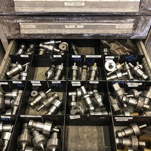 11-DRAWER TOOLING CABINET WITH PUNCH PRESS TOOLING - #29694