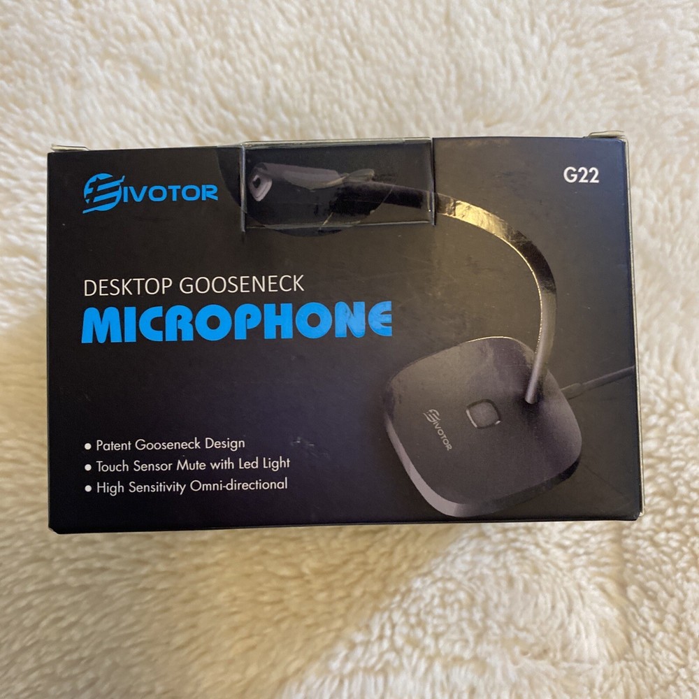 USB Microphone for computer, EIVOTOR Plug in USB Desktop Gooseneck