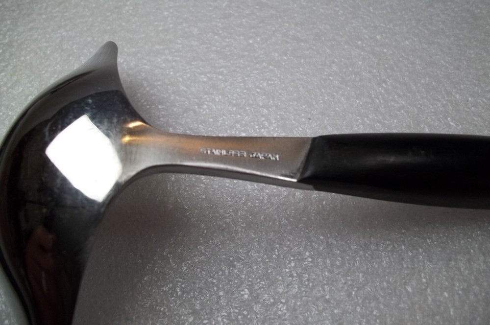 Mar-Crest Ebony Elegance Black Flatware Star Pattern Ladle Fork Spoon MCM Japan