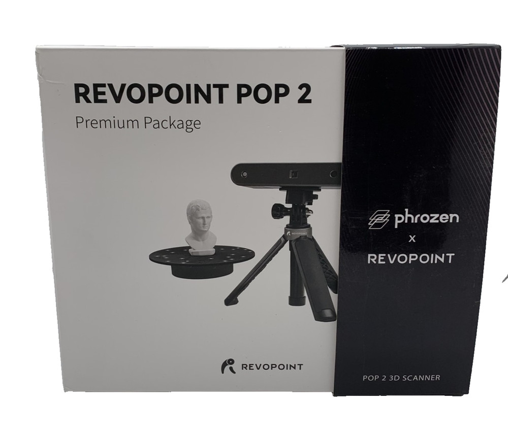Revopoint POP 2 Premium 3D Scanner 0.05mm Precision, Turntable, & Stabilizer