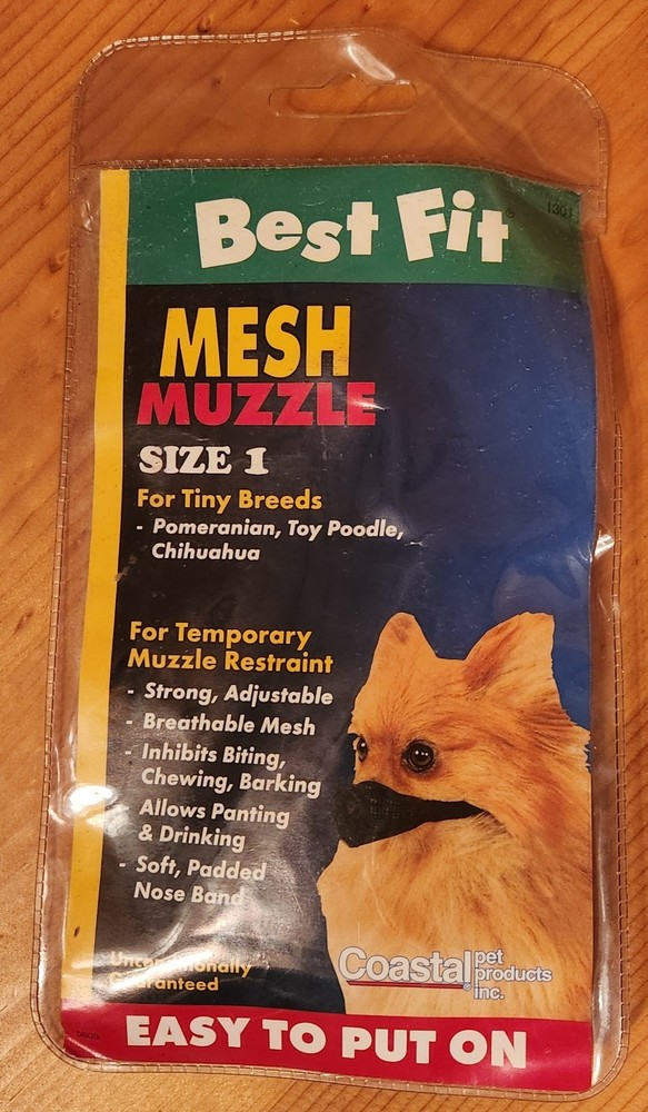 Best Fit Mesh Muzzle Size 1 For Tiny Breeds Up To 7 lbs.