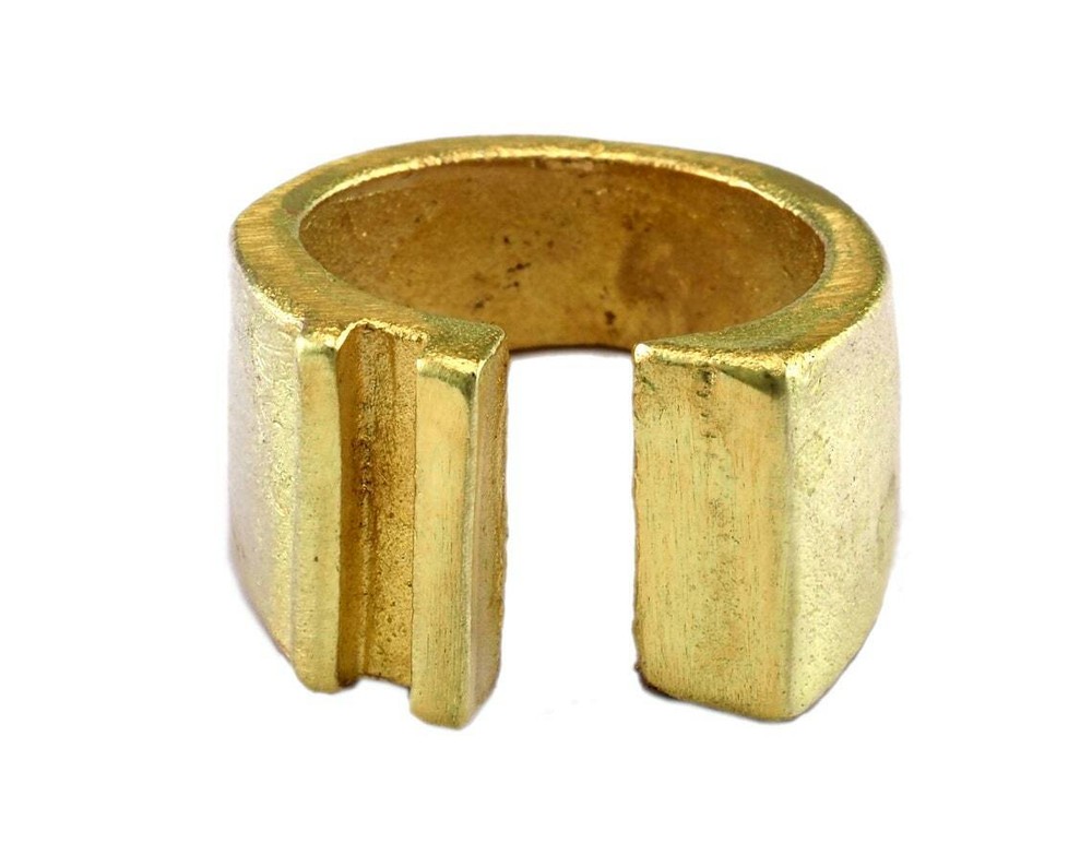 Adjustable raw brass (17.5mm 7US inner size) 2976