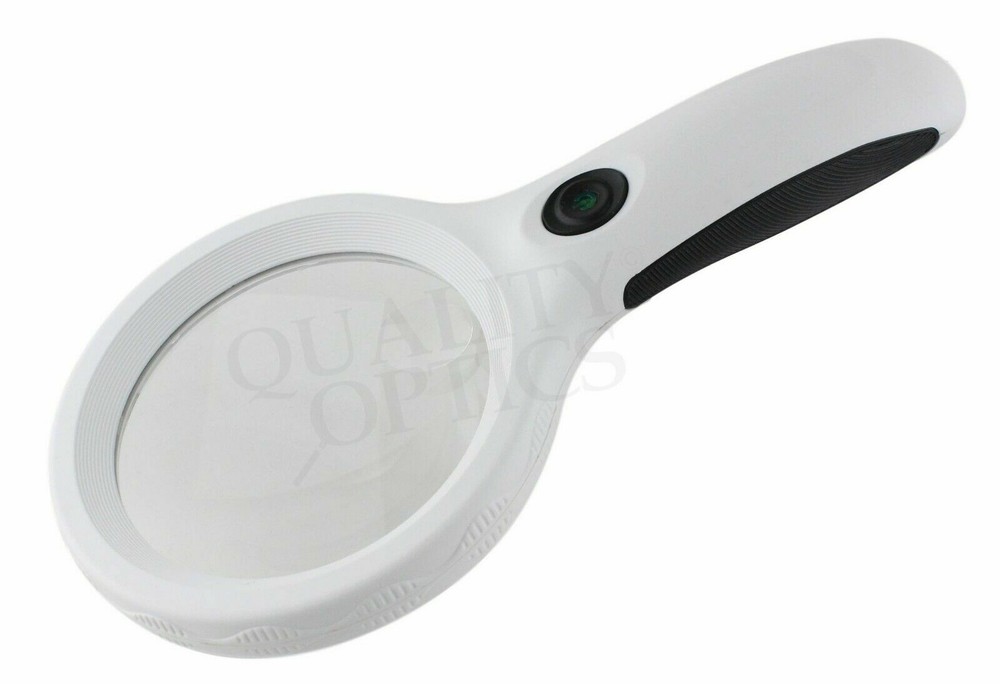 Quality Optics® Easy Grip Illuminated Hand Magnifier 4X/6X Dual function