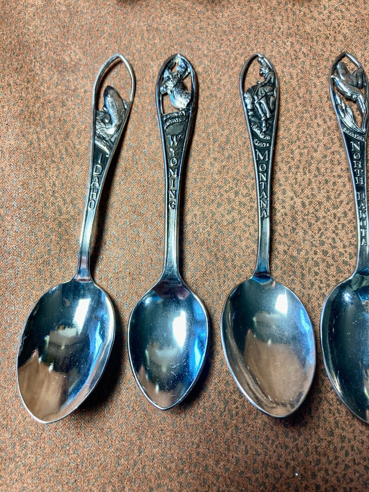 17 Stainless State Souvenir Spoons