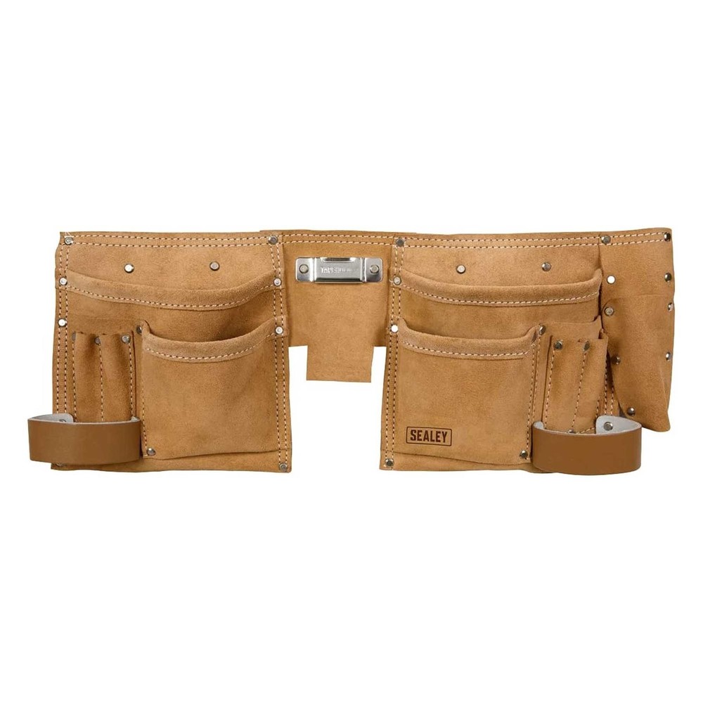 Sealey Tool Belt Double Pouch Leather Storage Workshop