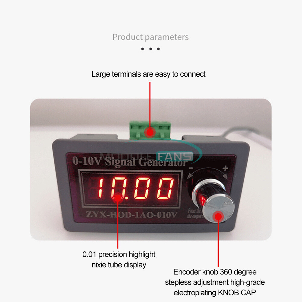 Digital 0-3.3V/0-10V/±10V Adjustable Signal Source Voltage Generator Transmitter