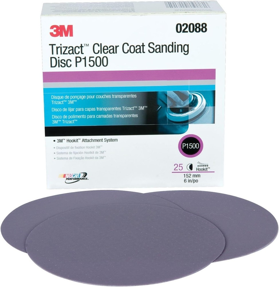 3M 2088 Trizact Hookit Clearcoat Sanding Disc
