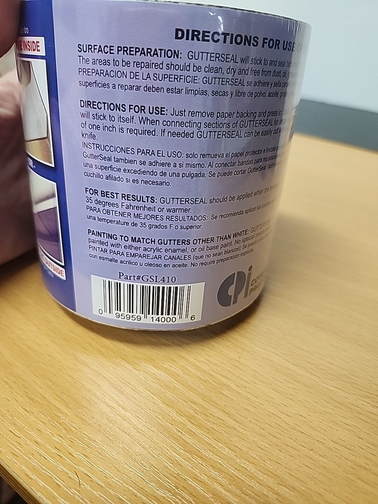 Gutter Liner Roll, 4-In. x 10-Ft. GSL410