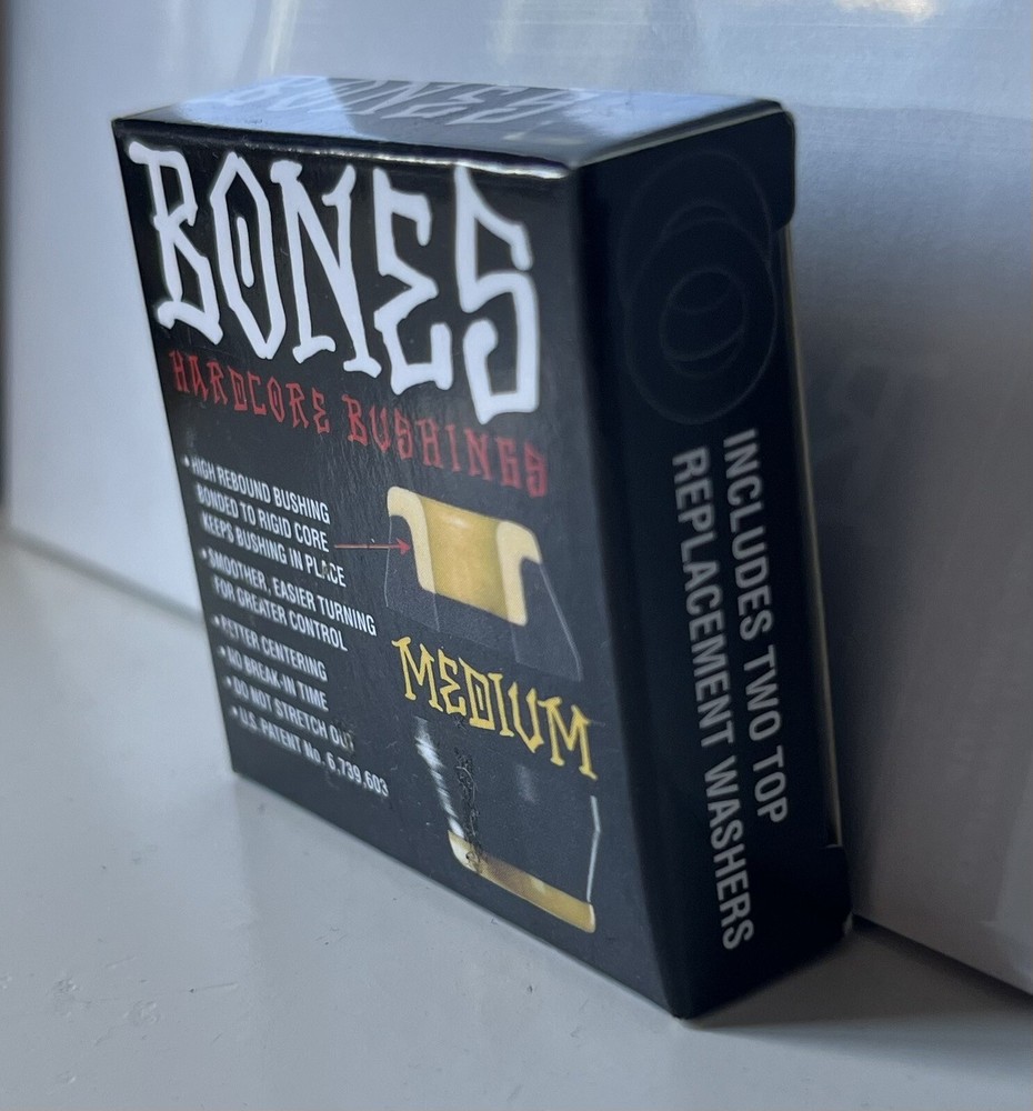 Bones Hardcore Skateboard Black Bushings Medium 91a - New / Unopened