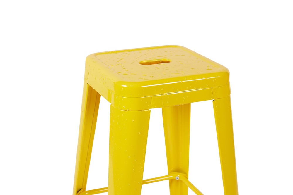 24 Inch Counter Height Stool, Backless Metal Bar Stools Set of 2, Non-Stackabl