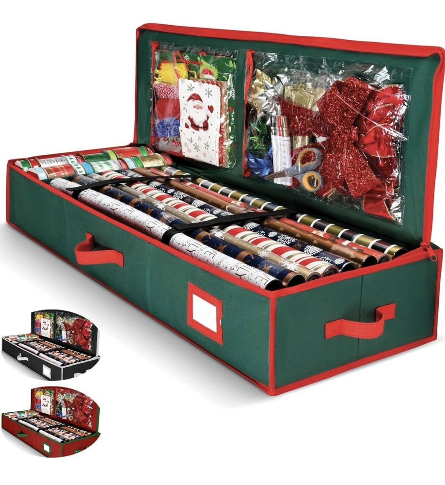 Homior Premium Quality Gift Wrap Organizer - Green