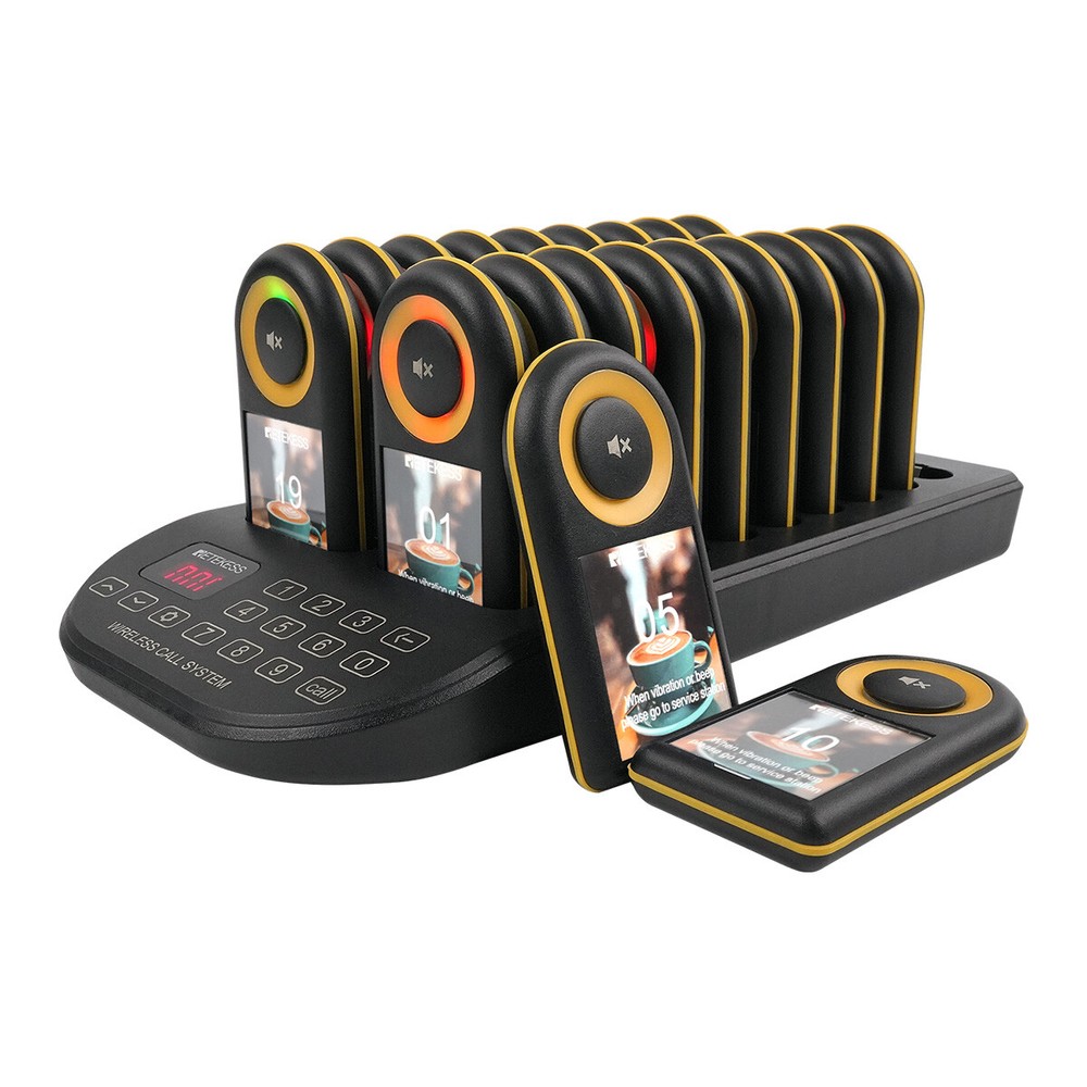 RETEKESS TD169 wireless calling system pager for restaurant PC function 20 Pager