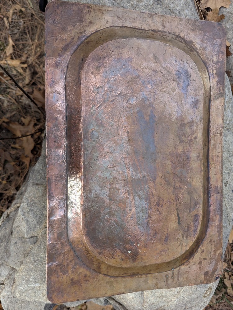Unique Intricate Copper Tray Detailed Design