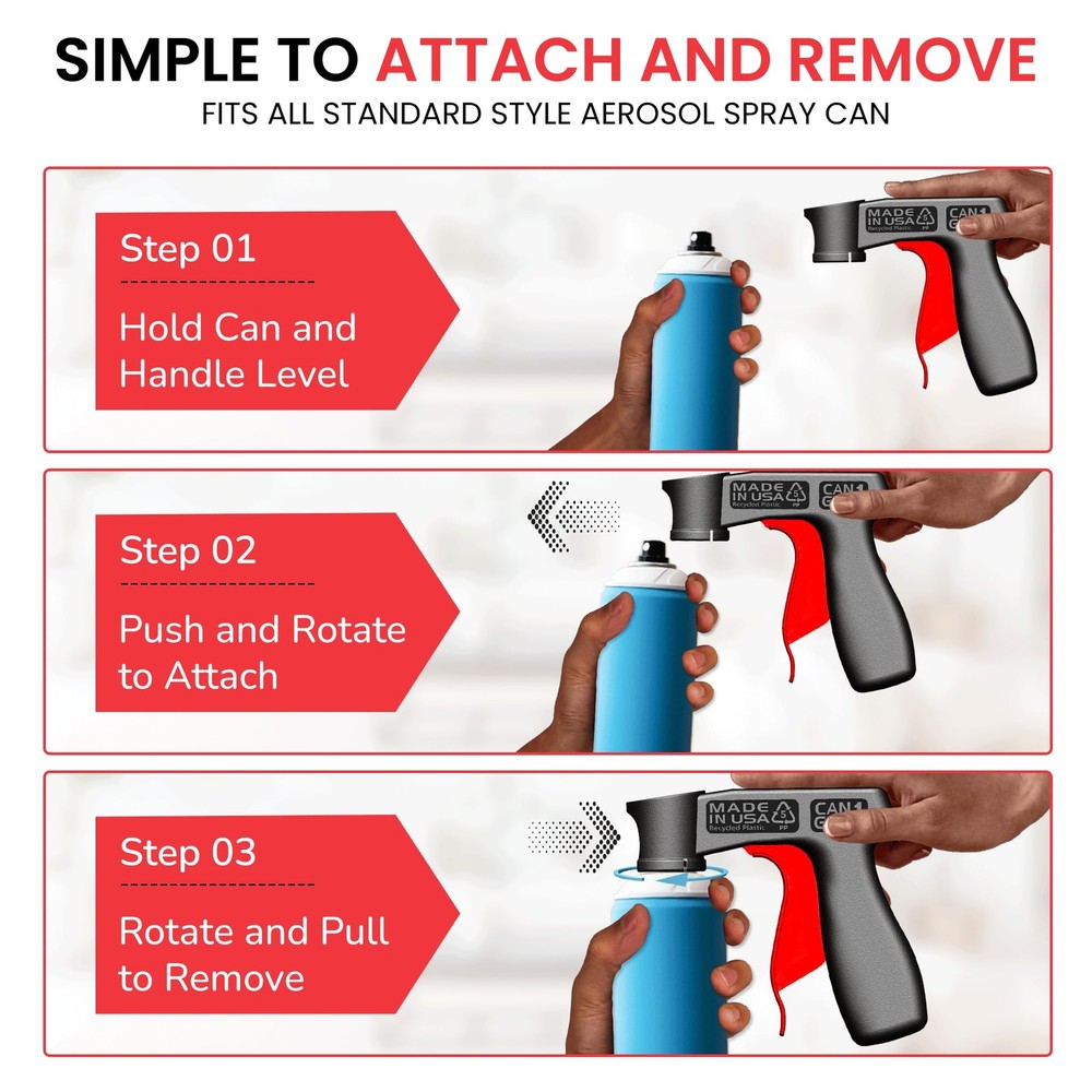 Safeworld Instant Aerosol Trigger Handle Can-Gun, Standard, Original Version