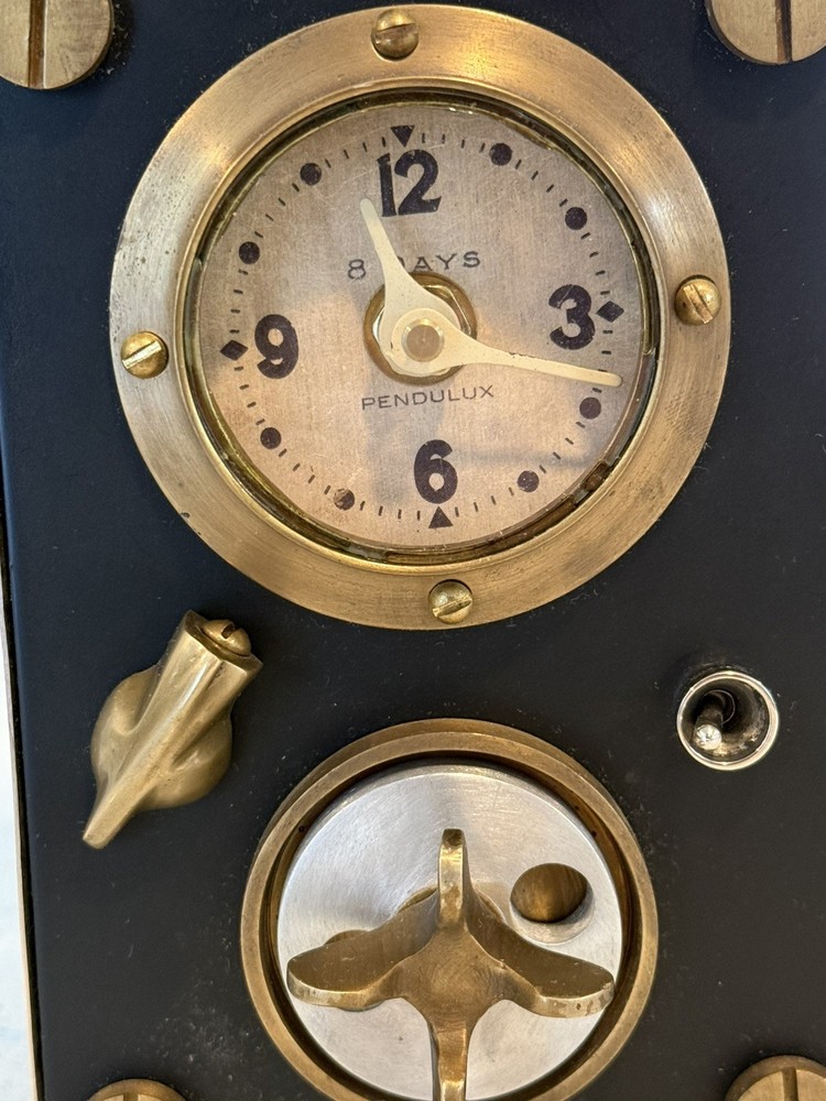 Vintage Pendulux TRANSMITTER TABLE CLOCK Steampunk Inspired INDUSTRIAL