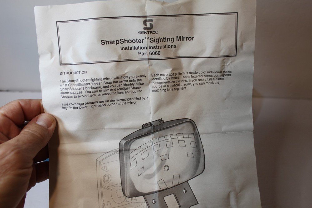 SENTROL 6060 MIRROR SHARPSOOTER GUN SIGHTING SYSTEM TESTER CASE & INSTRUCTIONS