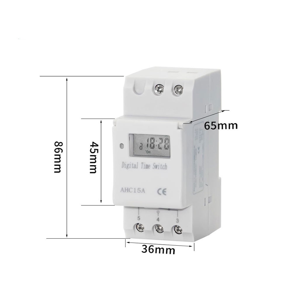 Digital LCD Programmable Weekly Timer 220V 30A Time Relay Switch Din Rail Mount