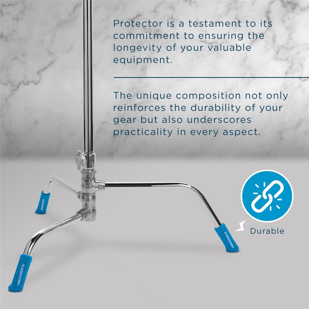 Flashpoint Light Stand Leg Protector, Blue, 3-Pack