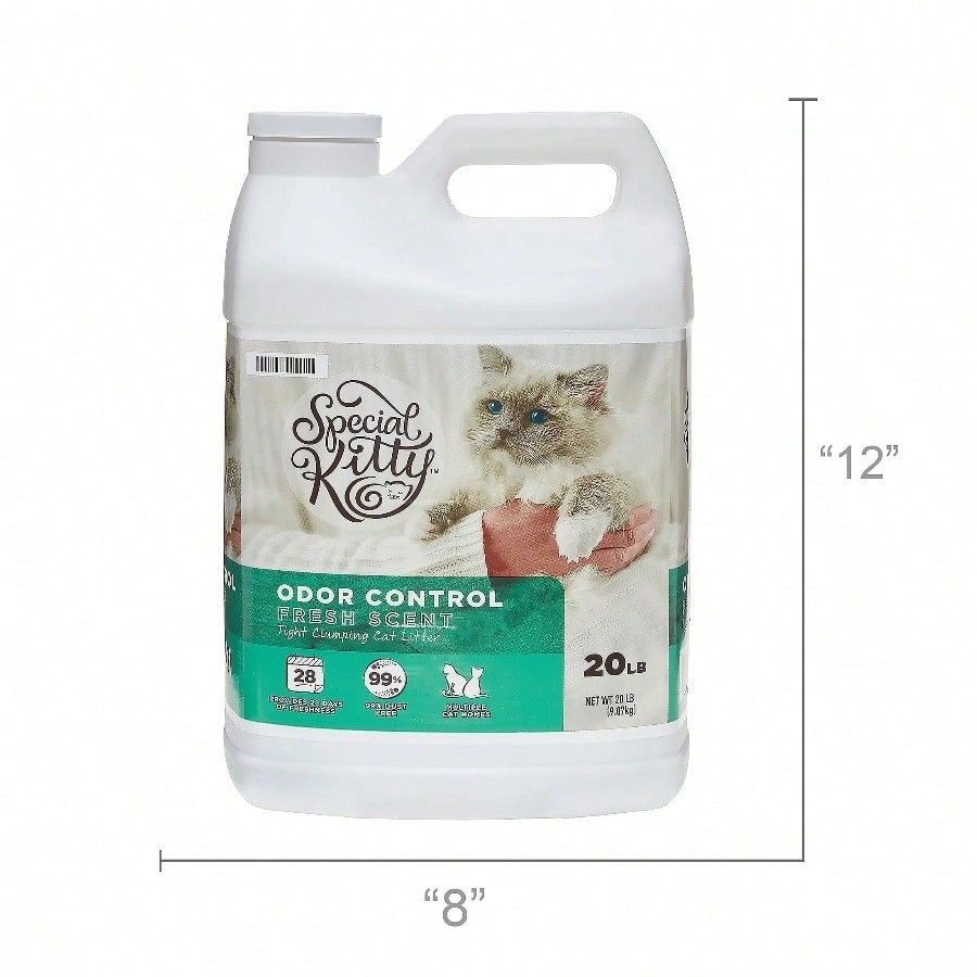 Clumping Clay Cat Litter, Fresh Scent, 20 Lbs Jug