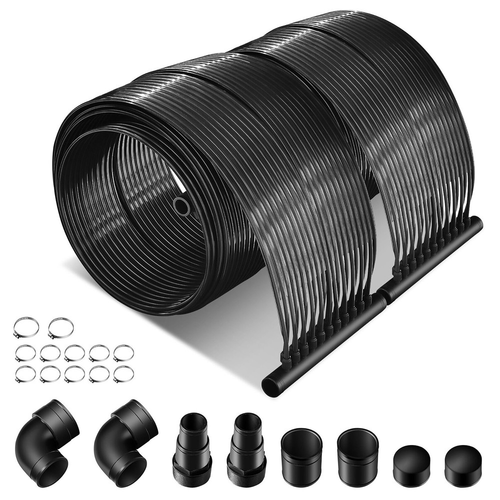 2.5'x16.5' Weatherproof PE Solar Collector Panels Swimming Pool Heating System