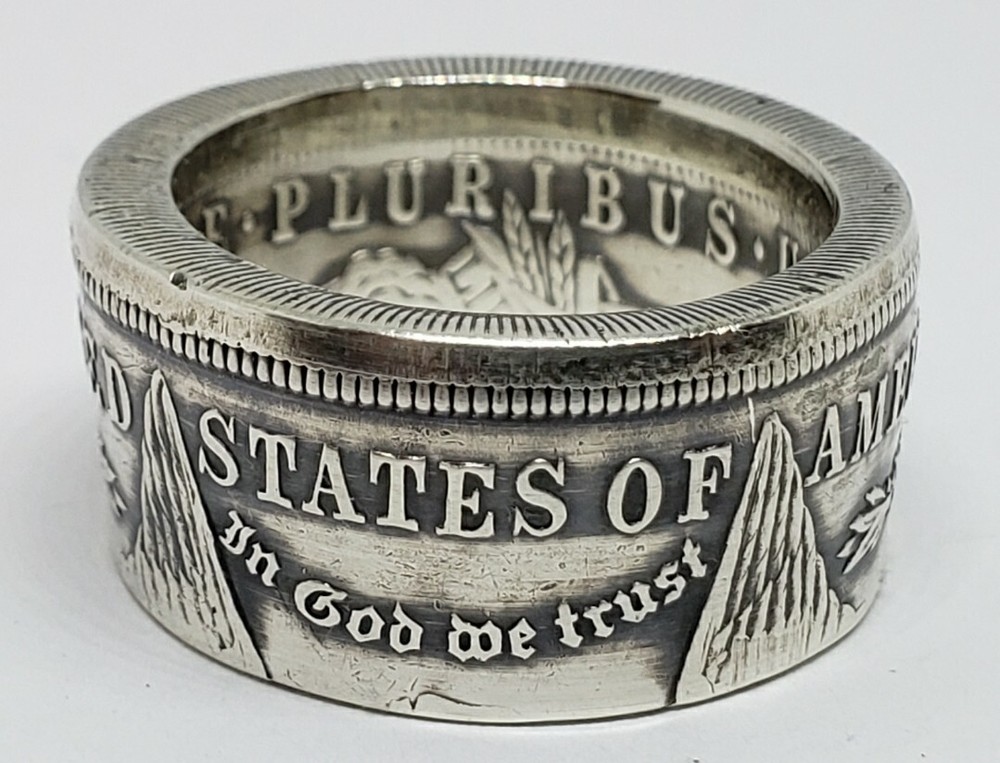 Real Silver Dollar Coin Ring size 13