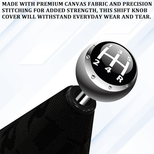 Gear Shift Knob Boot Dust Cover, Shifter Shift Boot Cover Protector, Black