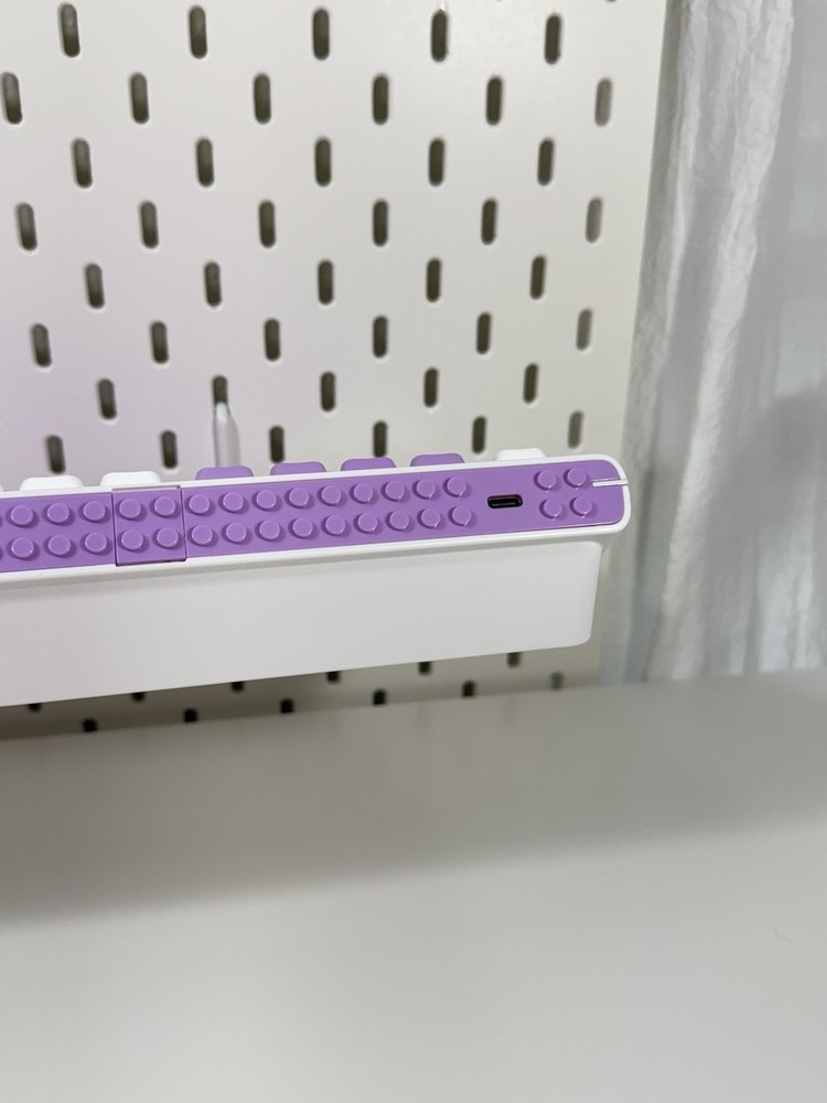 EPOMAKER BRICK 87 Mechanical Keyboard Wired Purple White