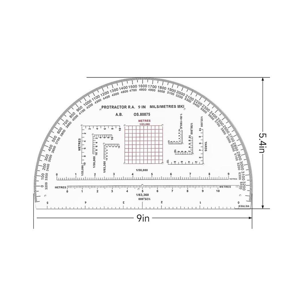 Semicircular Coordinate Ruler for Educational Use in Schools and Training